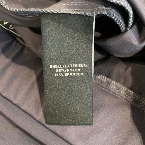 Bagatelle Collection Satin Jogger Navy Blue Zipper Pockets Stretch Size Medium - Picture 6 of 11